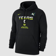 Nike Paige Bueckers Black Dallas Wings Hoodie Hoodie unisex detail view 2 | Dash Racegear — Dallas Wings Nike hoodie – black colorway with Paige Bueckers name