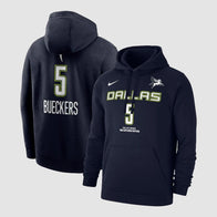 Nike Paige Bueckers Navy Dallas Wings Hoodie Hoodie unisex front product view | Dash Racegear — 2025 Nike hoodie – Paige Bueckers Dallas Wings in navy