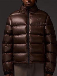 Nocta x Nike Sunset Brown Puffer Jacket Puffer Jacket unisex detail view 3 | Dash Racegear — Cozy Sunset Brown Puffer Jacket Nocta x Nike Edition