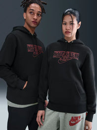 Nike x Stranger Things Hoodie Hoodie unisex front product view | Dash Racegear — Nike x Stranger Things Black Pullover Hoodie for fans seeking premium graphic streetwear inspired by the hit Netflix series.