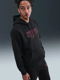 Nike x Stranger Things Hoodie Hoodie unisex detail view 6 | Dash Racegear — Black Nike x Stranger Things hoodie for fans wanting unique crossover apparel blending athletic style with pop-culture graphics.