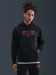 Nike x Stranger Things Hoodie Hoodie unisex detail view 4 | Dash Racegear — Stranger Things Nike Black Pullover Hoodie for Netflix series enthusiasts looking for warm, stylish, pop-culture streetwear.