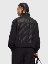 L/AB Diagonal Track Jacket Jacket unisex detail view 4 | Dash Racegear — OFF-WHITE L/AB Diagonal Zip-Up Track Jacket in black with signature graphics and a sleek streetwear-inspired design.