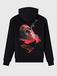 OVO Friday The 13th Mask Hoodie Hoodie unisex front product view | Dash Racegear — Trendy OVO hoodie merging horror film nostalgia with modern fashion