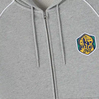 OVO Full Zip Raglan Grey Hoodie Hoodie unisex detail view 3 | Dash Racegear — All-Grey Vibes – OVO Raglan Full Zip Hoodie Release