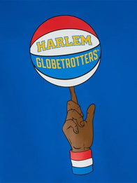 OVO Harlem Globetrotters Hoodie Hoodie unisex detail view 4 | Dash Racegear — Blue Harlem Globetrotters hoodie with cozy fleece lining, great for fans on chilly outings.