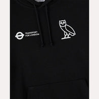 OVO Night Tube Black Graphic Hoodie Hoodie unisex detail view 3 | Dash Racegear — Night Tube OVO Hoodie – Bold Black Graphic Streetwear