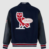 OVO Red Bull Racing Varsity Jacket Varsity Jacket unisex detail view 2 | Dash Racegear — Exclusive OVO varsity jacket with Red Bull Racing logos