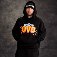 OVO x UFC Flame Logo Hoodie Hoodie unisex detail view 2 | Dash Racegear — UFC x OVO Hoodie – Flame Graphic Streetwear Style