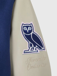 OVO X NHL Toronto Maple Leafs Varsity Jacket Varsity Jacket unisex detail view 4 | Dash Racegear — OVO x NHL Toronto Maple Leafs Team Jacket
