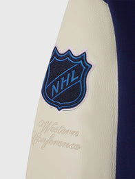 OVO X NHL Winnipeg Jets Varsity Jacket Varsity Jacket unisex detail view 2 | Dash Racegear — Winnipeg Jets OVO Retro Varsity Jacket