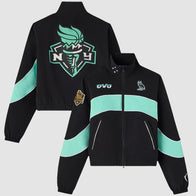 OVO x Wnba New York Liberty Track Jacket Jacket unisex front product view | Dash Racegear — OVO x WNBA New York Liberty Jacket – Stylish Collab Edition
