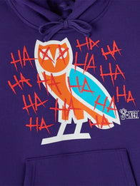 OVO The Joker Defaced Hoodie Hoodie unisex detail view 3 | Dash Racegear — OVO 2026 The Joker Defaced hoodie in purple, soft fleece and bold graphics for fan style.