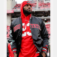 Lebron James Ohio State Buckeyes Jacket Jacket unisex front product view | Dash Racegear — Ohio State Buckeyes Jacket - LeBron James Edition for College Sports Enthusiasts