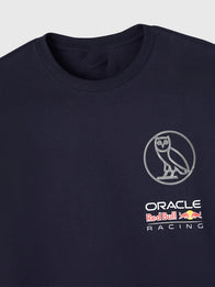 OVO x Oracle Red Bull Racing 2026 Long-Sleeve T-shirt Shirt unisex detail view 3 | Dash Racegear — 2026 RB21 long sleeve T-shirt combining OVO style with Oracle Red Bull Racing influence in a simple design.