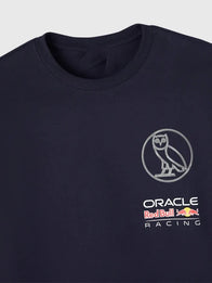OVO x Oracle Red Bull Racing 2026 Long-Sleeve T-shirt Shirt unisex detail view 3 | Dash Racegear — 2026 RB21 long sleeve T-shirt combining OVO style with Oracle Red Bull Racing influence in a simple design.