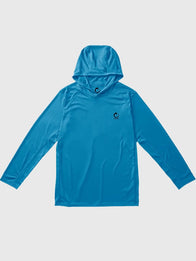 Nicolas Maduro Blue Hoodie Hoodie unisex detail view 2 | Dash Racegear — Recreated Nicolas Maduro Origin blue pullover hoodie combining fleece warmth with a clean minimalist look