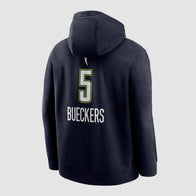 Nike Paige Bueckers Navy Dallas Wings Hoodie Hoodie unisex detail view 3 | Dash Racegear — Navy Nike hoodie with Dallas Wings logo and Paige Bueckers print