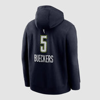Nike Paige Bueckers Navy Dallas Wings Hoodie Hoodie unisex detail view 3 | Dash Racegear — Navy Nike hoodie with Dallas Wings logo and Paige Bueckers print