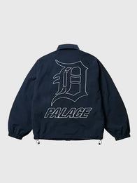 Palace x Detroit Tigers 2026 Coach Jacket Jacket unisex detail view 2 | Dash Racegear — Blue Palace x Detroit Tigers Coach Jacket with a sleek design, comfortable fit, and modern baseball-inspired fashion appeal.