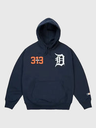 Palace x Detroit Tigers 2026 Hoodie Hoodie unisex front product view | Dash Racegear — Blue and white Palace Skateboards x Detroit Tigers hoodie featuring a comfortable pullover style and modern athletic-inspired look.