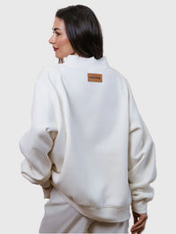 Parke Bridal Classic Mockneck Sweatshirt Sweatshirt unisex detail view 6 | Dash Racegear — Parke bridal classic oversized 2026 mockneck fleece in off-white, great for layering in comfort.