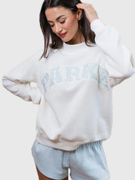 Parke Bridal Varsity Mockneck Sweatshirt Sweatshirt unisex detail view 6 | Dash Racegear — Off-white Parke 2026 bridal mockneck fleece sweatshirt, ideal for relaxed and stylish outfits.