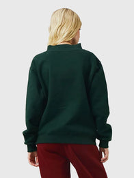 Parke Holiday Varsity Mockneck Green Sweatshirt Sweatshirt unisex detail view 2 | Dash Racegear — 2025 Parke Holiday Varsity Mockneck Fleece Sweatshirt in Green, stylish varsity-inspired design, cozy fleece, suitable for gifting or holiday celebrations.