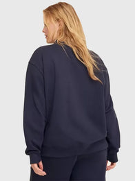 Parke x Target Mockneck Navy Blue Sweatshirt Sweatshirt unisex detail view 4 | Dash Racegear — Target x Parke navy blue mockneck sweatshirt, relaxed fit pullover for stylish and soft streetwear looks.