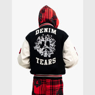Denim Tears Peace Wreath Varsity Jacket Varsity Jacket unisex detail view 6 | Dash Racegear — Denim Tears Peace Wreath classic wool blend varsity jacket