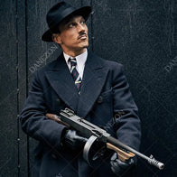 Peaky Blinders Matteo Trench Coat Coat unisex front product view | Dash Racegear — Peaky Blinders Matteo Blue Trench Coat