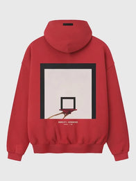 Philadelphia 76ers Fear of God x Barkley L. Hendricks 90’s Hoodie Hoodie unisex detail view 2 | Dash Racegear — Fear of God x Barkley L. Hendricks Philadelphia 76ers hoodie in red for bold fan fashion.