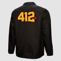 Pittsburgh Pirates Mitchell & Ness x 412 Coaches Jacket Jacket unisex detail view 3 | Dash Racegear — Mitchell & Ness x 412 Coaches jacket – A bold statement for any Pirates fan.