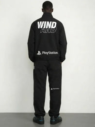 Playstation x WDS Tech Jacket Jacket unisex detail view 7 | Dash Racegear — Show off gamer pride in the black PlayStation Wind and Sea tech jacket with futuristic design accents.