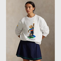 Ralph Lauren US Open Polo Bear Sweatshirt Sweatshirt unisex detail view 2 | Dash Racegear — Polo Ralph Lauren 2025 US Open Polo Bear 20th Anniversary fleece sweatshirt for casual wear.