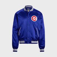 Polo Ralph Lauren Cubs Satin Jacket Jacket unisex front product view | Dash Racegear — Cubs Fans’ Favorite: Polo Ralph Lauren Satin Jacket