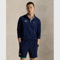 Ralph Lauren US Open Performance Sweatshirt Sweatshirt unisex detail view 4 | Dash Racegear — US Open 20th Anniversary half-zip sweatshirt in navy and white by Ralph Lauren.