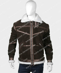 Power 50 Cent Shearling Jacket Jacket unisex front product view | Dash Racegear — 50 Cent Brown Shearling Power Jacket