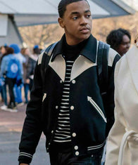 Power Book II Ghost Tariq St Patrick Varsity Jacket Varsity Jacket unisex detail view 3 | Dash Racegear — Power Book II Ghost Tariq St Patrick Varsity Jacket