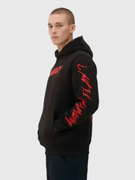 Primark Black Chucky Hoodie Hoodie unisex detail view 3 | Dash Racegear — Recreated Primark black pullover fleece Chucky hoodie featuring a bold graphic design and soft fleece interior