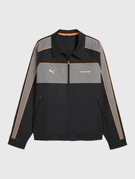 Puma x Mclaren Racing Coach T7 Jacket Jacket unisex front product view | Dash Racegear — Puma x McLaren Racing 2026 Coach T7 black jacket for men, stylish and versatile for casual or fan wear.
