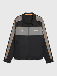Puma x Mclaren Racing Coach T7 Jacket Jacket unisex front product view | Dash Racegear — Puma x McLaren Racing 2026 Coach T7 black jacket for men, stylish and versatile for casual or fan wear.