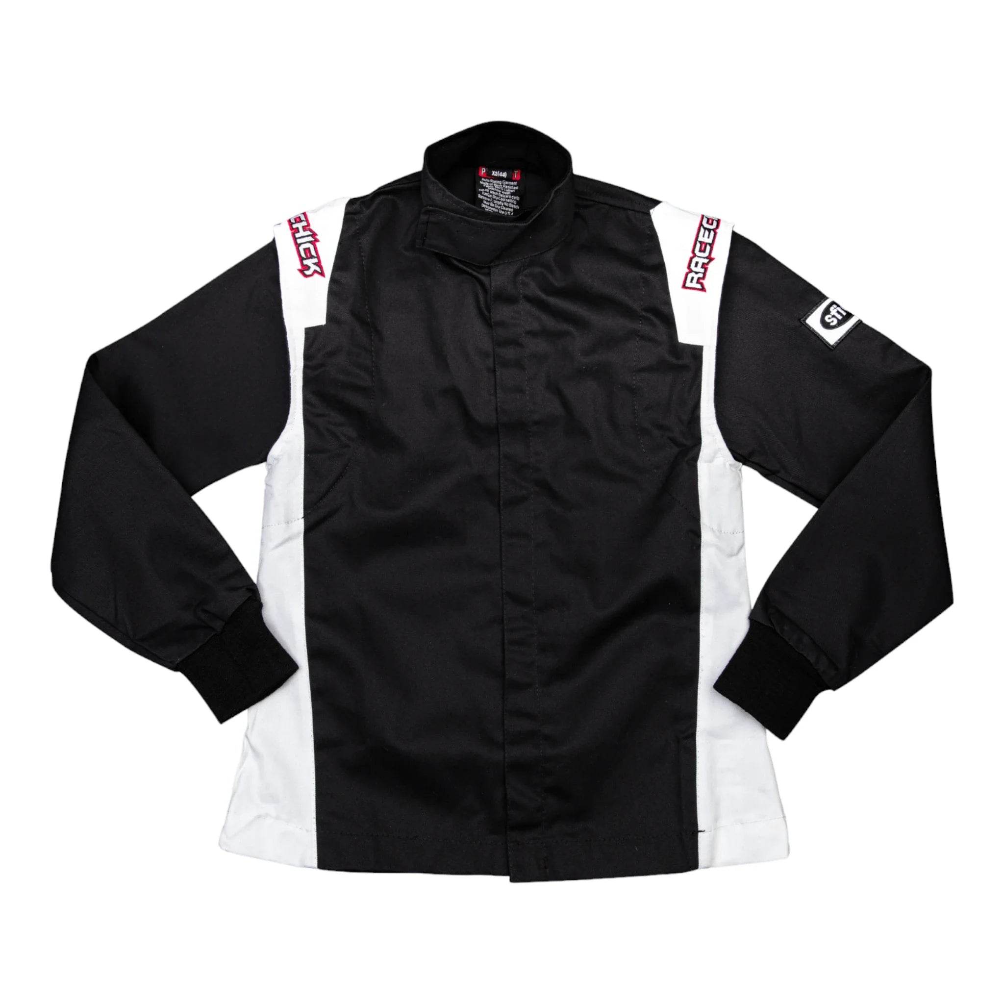 RACECHICK FIERCE TWO-PIECE WOMEN'S AUTO RACING SUIT SFI 3.2A/1 (BLACK/WHITE) - Dash Racegear Store
