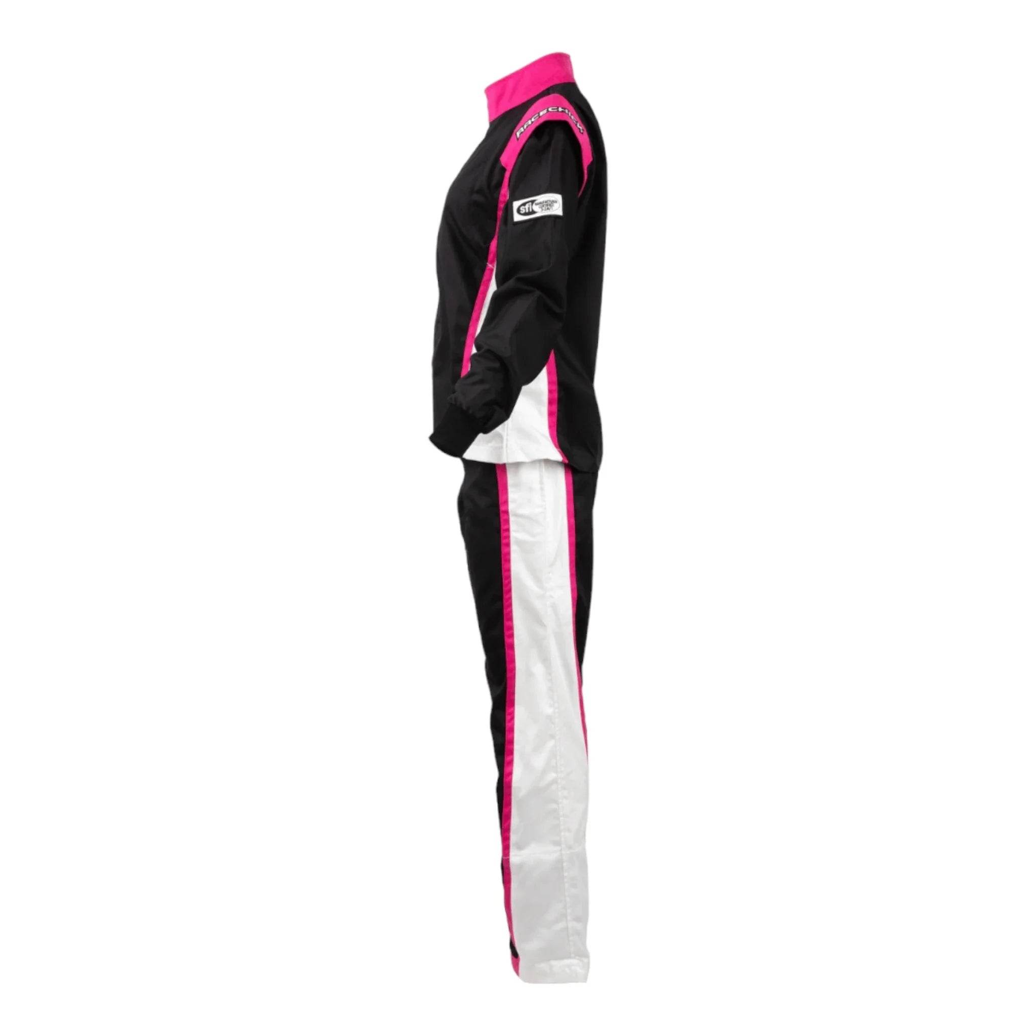 RACECHICK FIERCE TWO-PIECE WOMEN'S AUTO RACING SUIT SFI 3.2A/5 (BLACK/PINK) - Dash Racegear Store