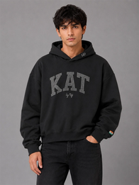 Gap x Katseye Lara Hoodie Hoodie unisex detail view 5 | Dash Racegear — Oversized Black hoodie from Gap x Katseye Lara release with soft fleece layer and roomy sweatshirt dimensions