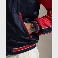 Ralph Lauren US Ryder Cup Map Jacket Jacket unisex detail view 3 | Dash Racegear — Side image of RL Red and Blue Ryder Cup Satin Jacket