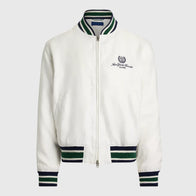 Polo Ralph Lauren US Open Linen Bomber Jacket Bomber Jacket unisex front product view | Dash Racegear — Polo Ralph Lauren US Open Linen Bomber Jacket – Tennis-Inspired Style