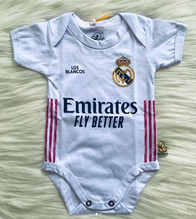 baby onesie Real Madrid 1st Home Jersey white Limited Edition - baby romper image 1