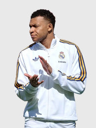 Adidas Real Madrid 25/26 Track Jacket Jacket unisex detail view 6 | Dash Racegear — Men’s Real Madrid Adidas 2025/26 white jacket, lightweight track design ideal for stadium and streetwear looks.