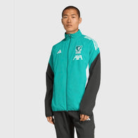 LFC Adidas 25/26 European Pre Match Jacket Jacket unisex front product view | Dash Racegear — LFC 25/26 Adidas European Pre-Match Jacket